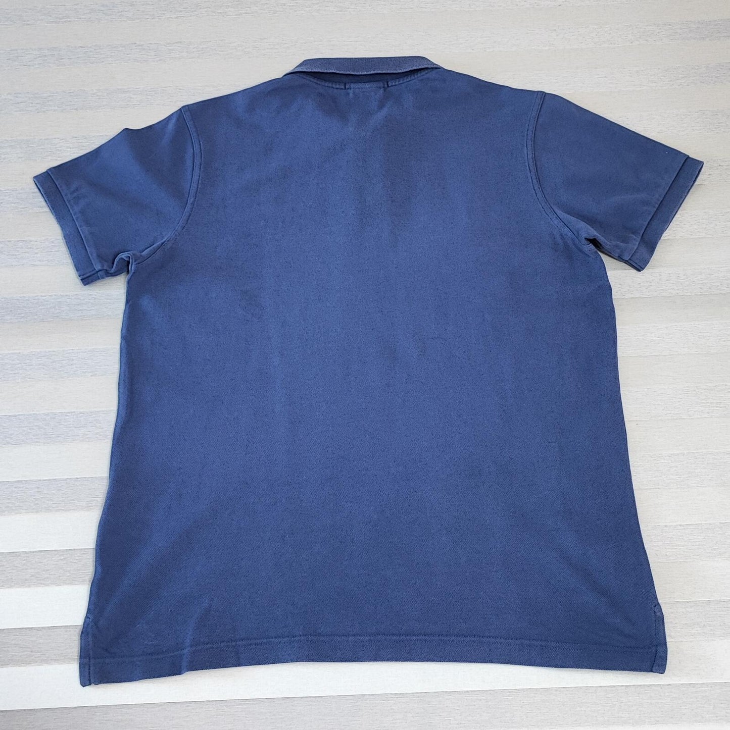 Vintage Gant Embroidered Logo Polo Shirt Faded Navy Blue Retro 90s Men's Size M