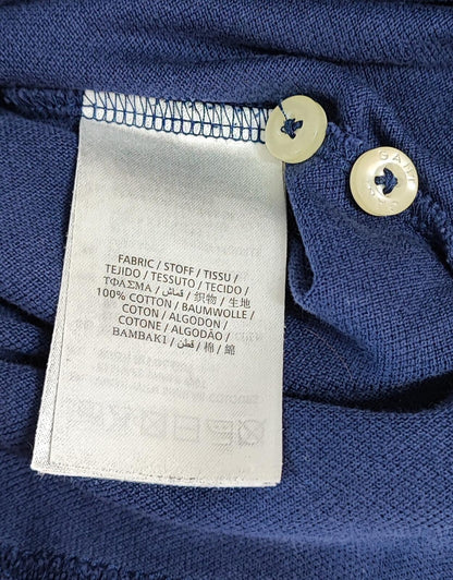 Vintage Gant Embroidered Logo Polo Shirt Faded Navy Blue Retro 90s Men's Size M