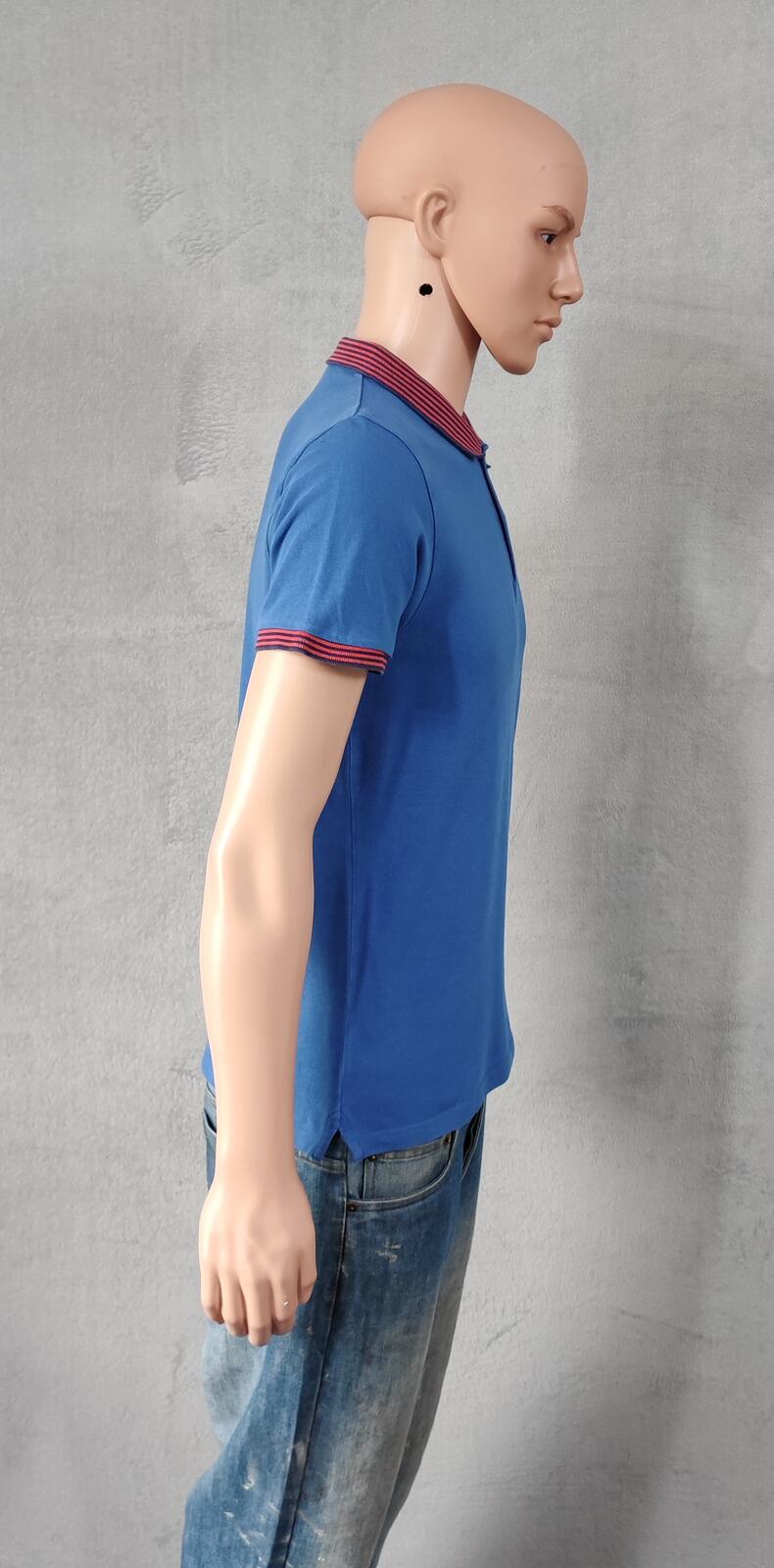 Vintage Ben Sherman Embroidered Logo Polo Shirt Blue Retro 90s Men's Size S