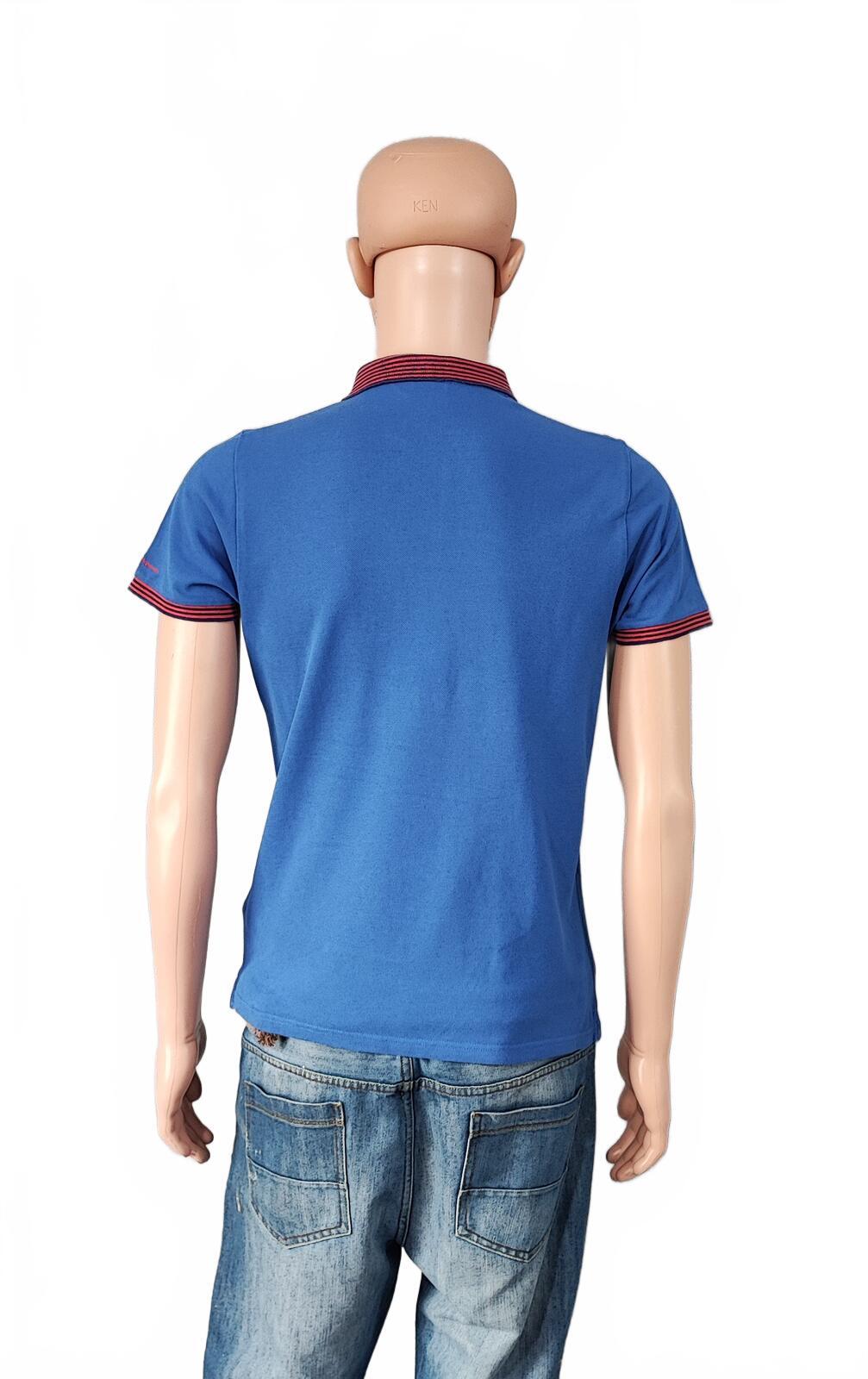 Vintage Ben Sherman Embroidered Logo Polo Shirt Blue Retro 90s Men's Size S