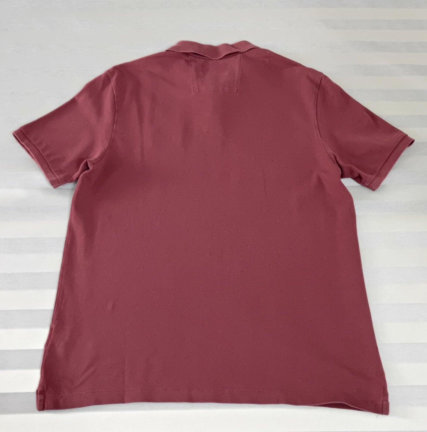 Vintage CK Calvin Klein Logo Polo Shirt Burgundy Maroon Retro 90s Men's Size L