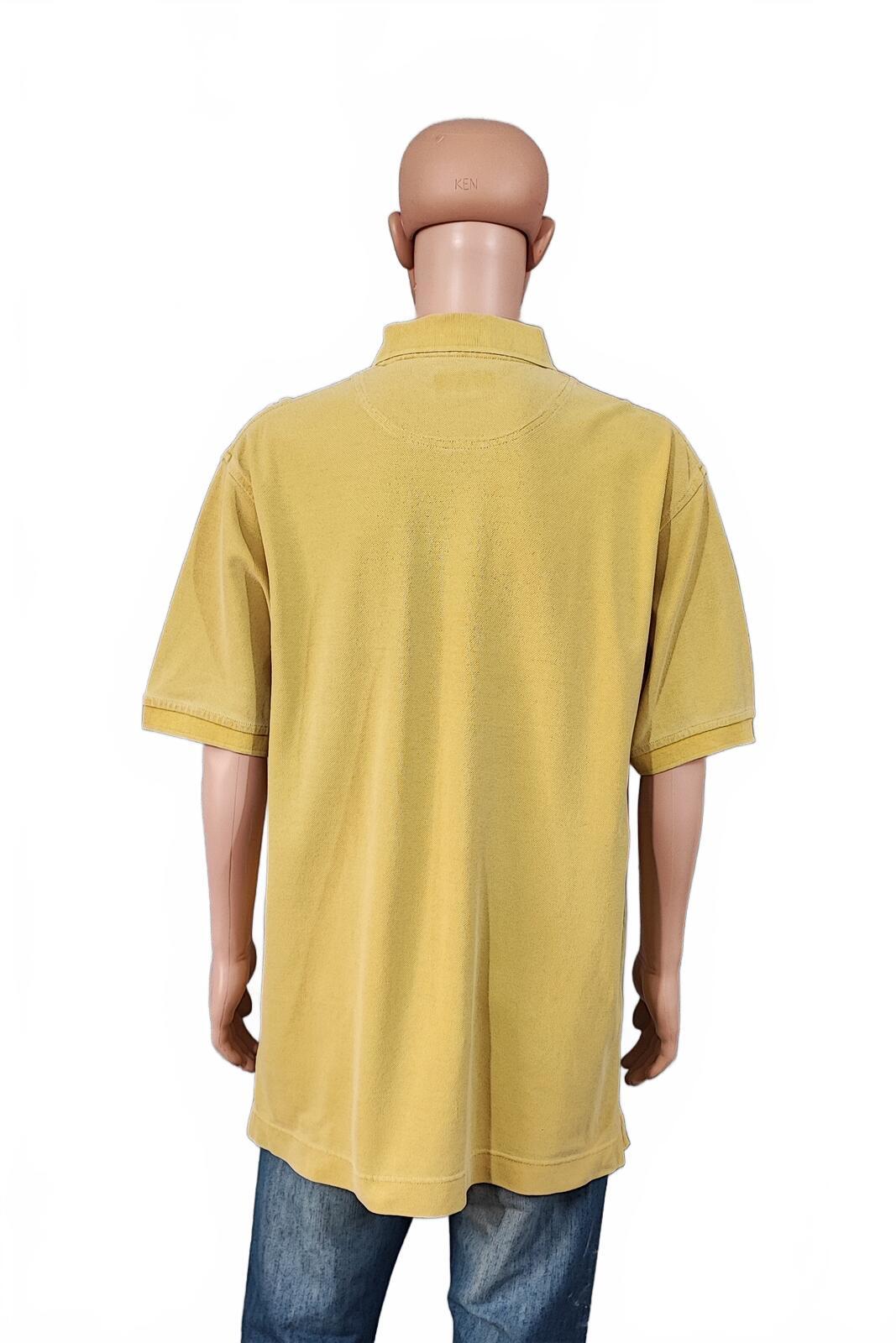 Vintage Timberland Weather Gear Polo Shirt Faded Mustard Yellow 90s Men Size XXL
