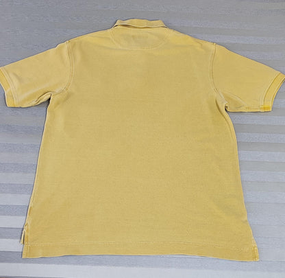 Vintage Timberland Weather Gear Polo Shirt Faded Mustard Yellow 90s Men Size XXL