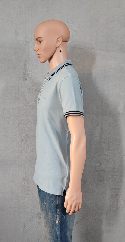 Vintage Diesel Embroidered Logo Polo Shirt Blue Contrast Retro Y2K Men's Size L