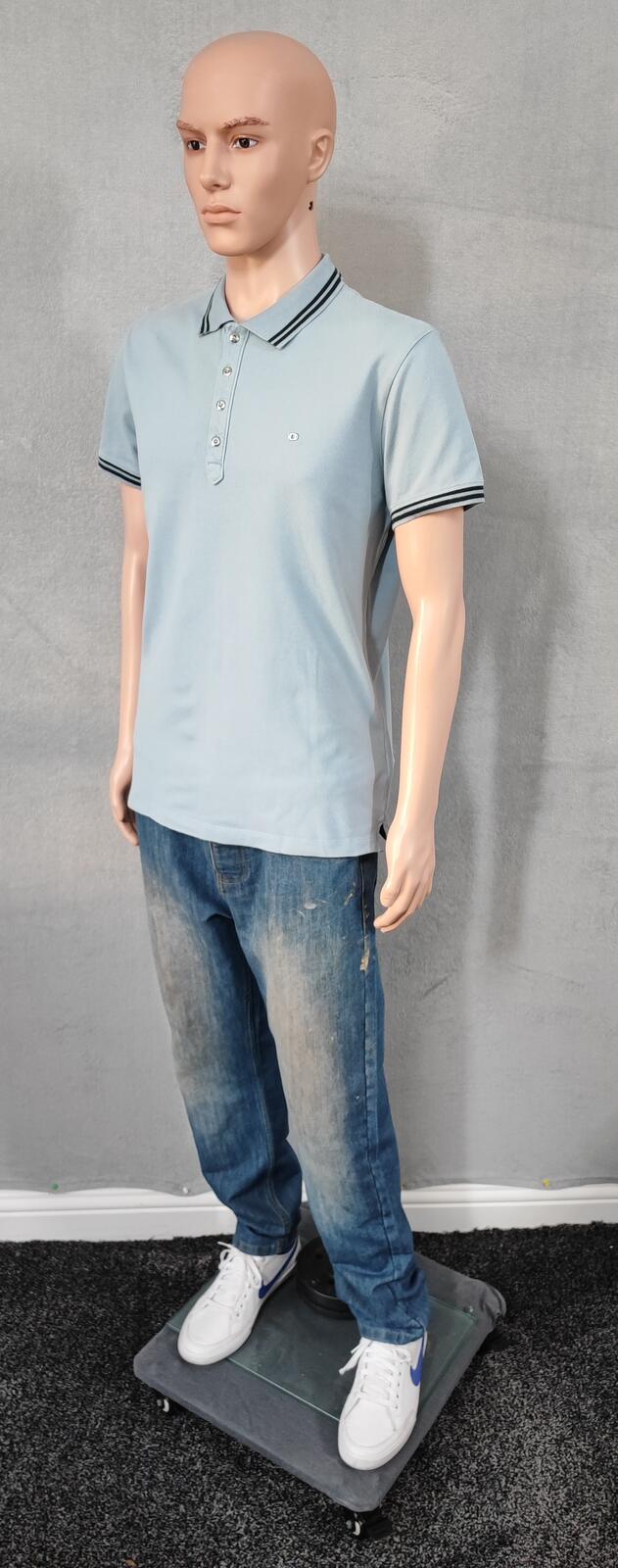 Vintage Diesel Embroidered Logo Polo Shirt Blue Contrast Retro Y2K Men's Size L