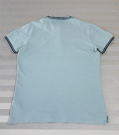 Vintage Diesel Embroidered Logo Polo Shirt Blue Contrast Retro Y2K Men's Size L