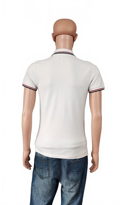 Vintage Jack & Jones Classic Polo Shirt Faded White Retro Y2K Men's Size Small S