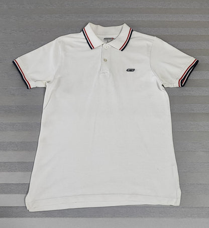 Vintage Jack & Jones Classic Polo Shirt Faded White Retro Y2K Men's Size Small S