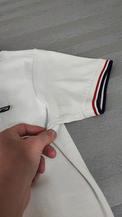 Vintage Jack & Jones Classic Polo Shirt Faded White Retro Y2K Men's Size Small S