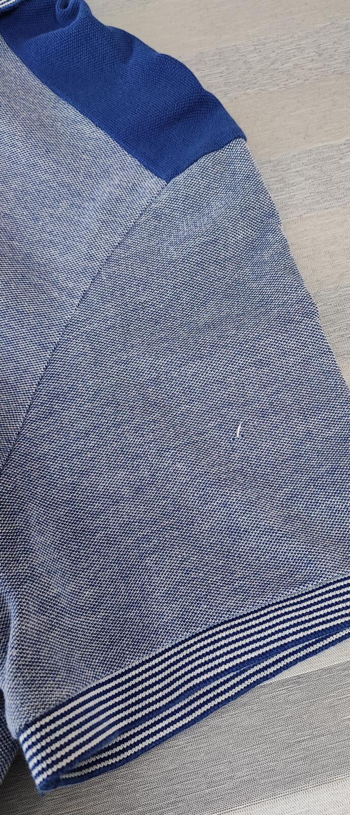 Vintage Armani Exchange Logo Polo Shirt Blue Retro 90s Men's Size Medium M