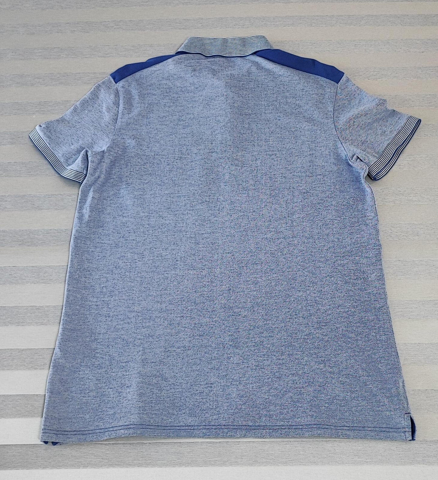 Vintage Armani Exchange Logo Polo Shirt Blue Retro 90s Men's Size Medium M