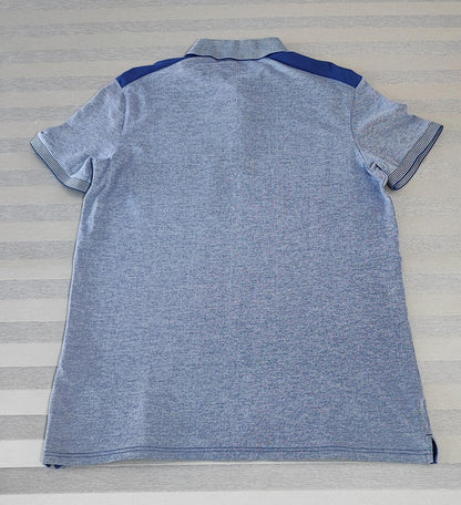 Vintage Armani Exchange Logo Polo Shirt Blue Retro 90s Men's Size Medium M