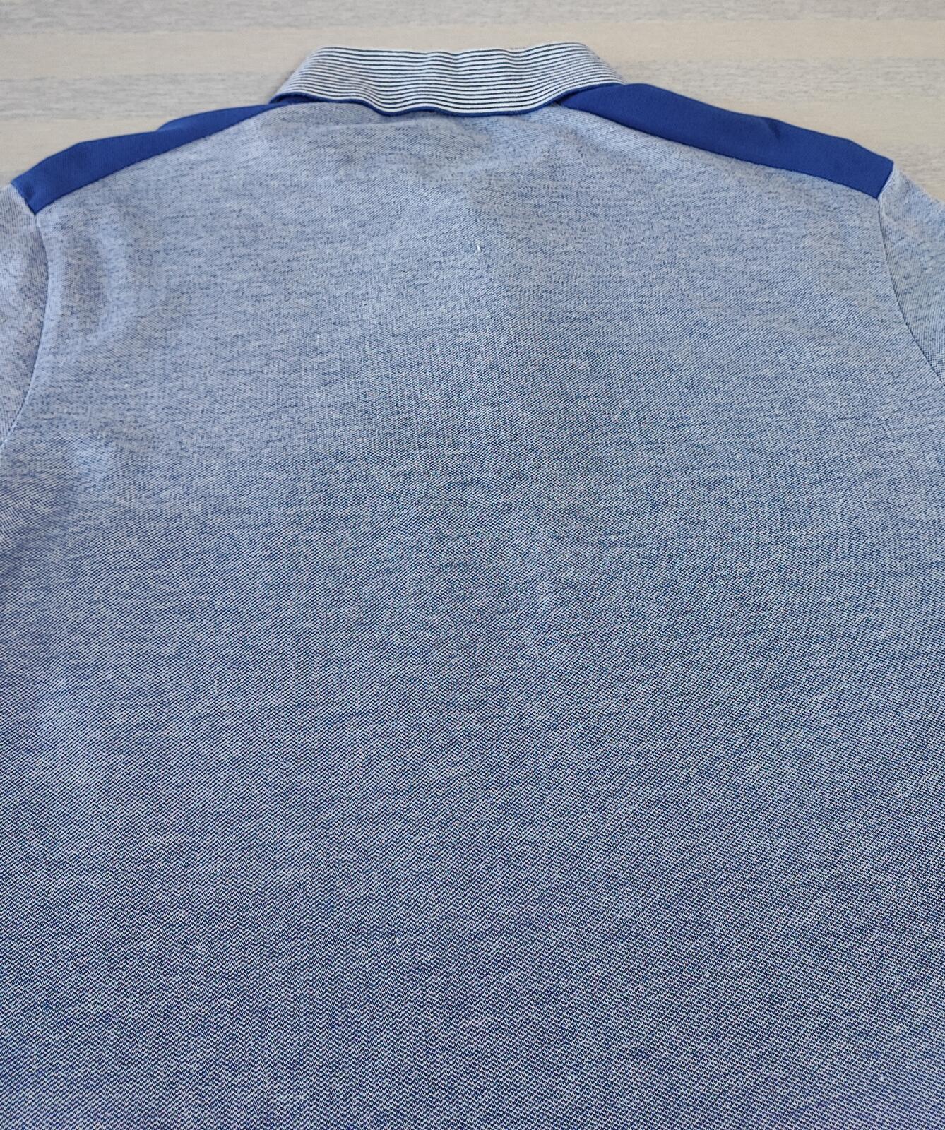 Vintage Armani Exchange Logo Polo Shirt Blue Retro 90s Men's Size Medium M