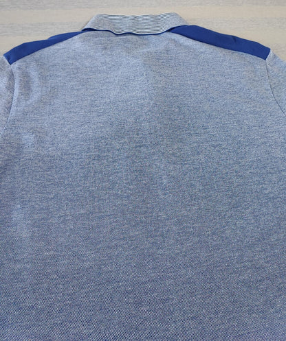 Vintage Armani Exchange Logo Polo Shirt Blue Retro 90s Men's Size Medium M