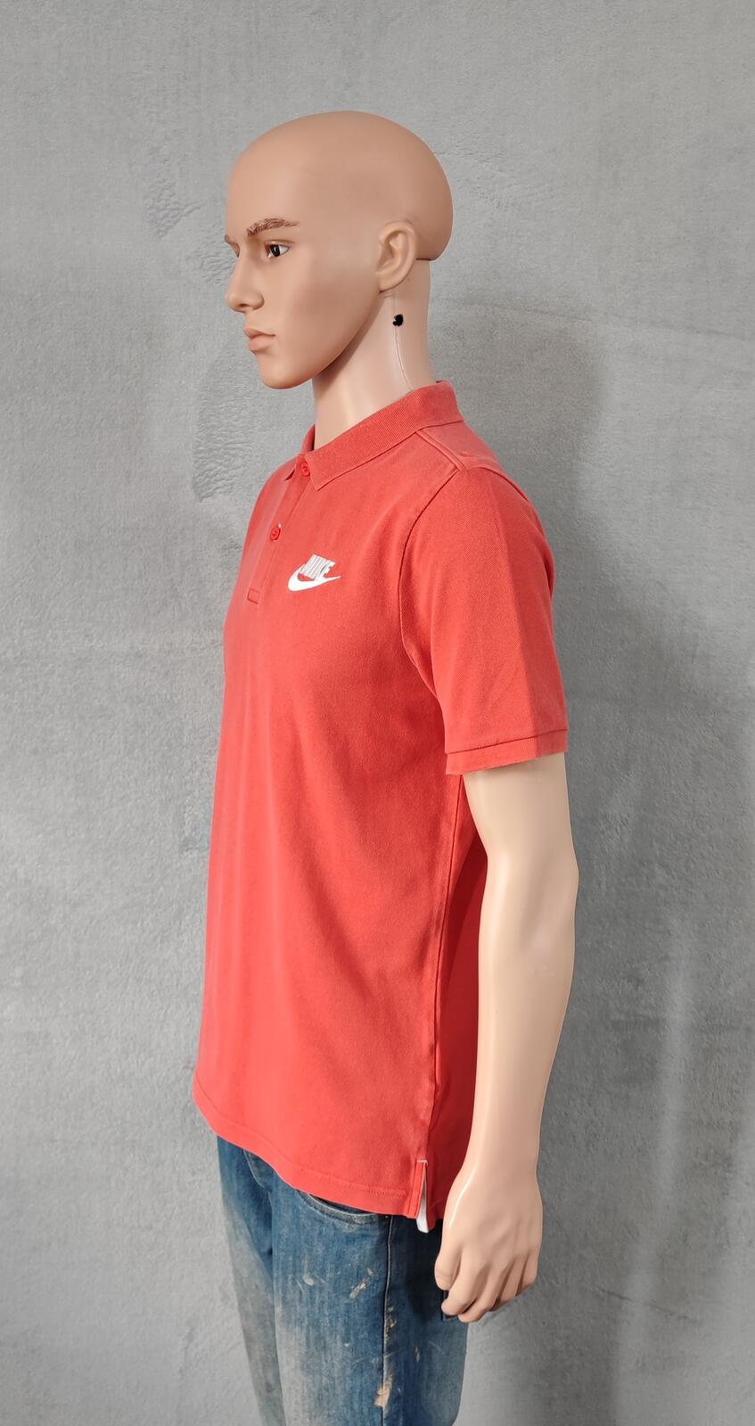 Vintage Nike Embroidered Swoosh Polo Shirt Red Retro 90s Men's Size Medium M