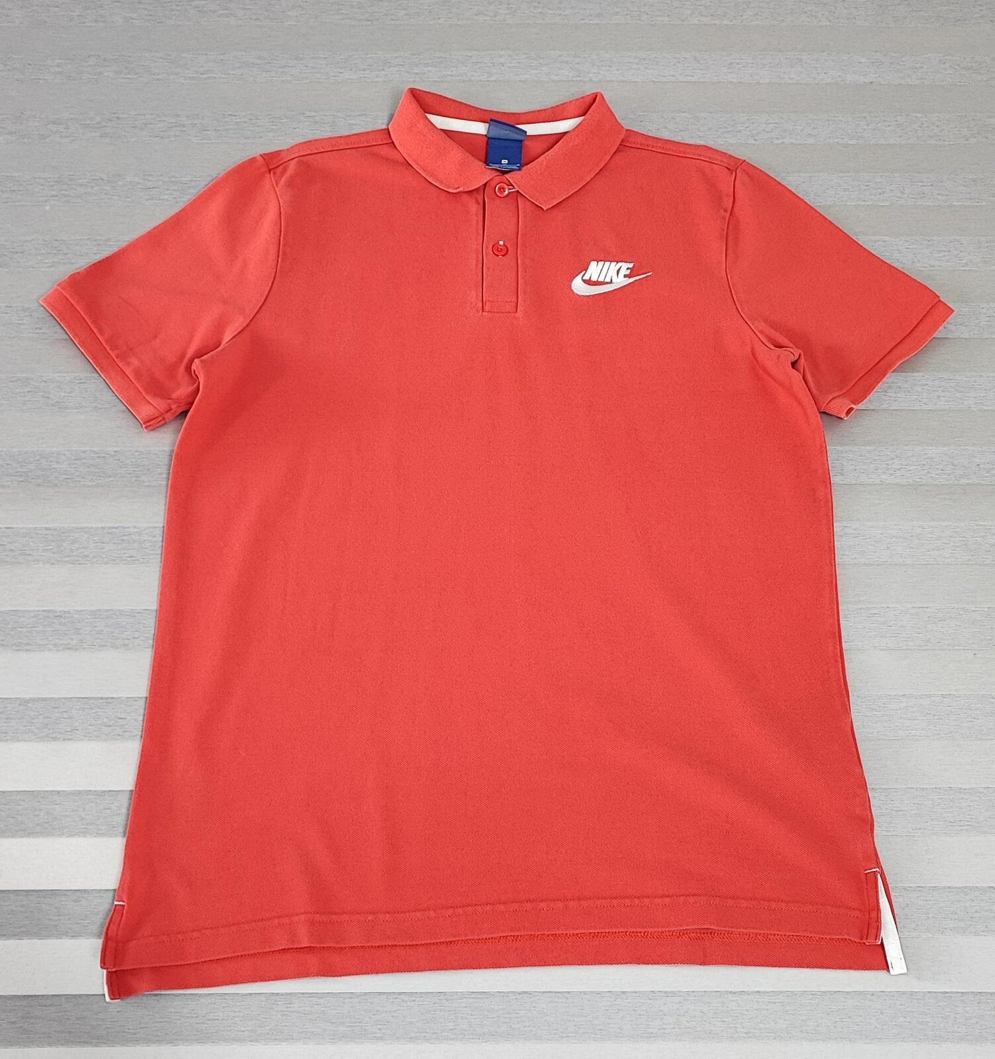 Vintage Nike Embroidered Swoosh Polo Shirt Red Retro 90s Men's Size Medium M