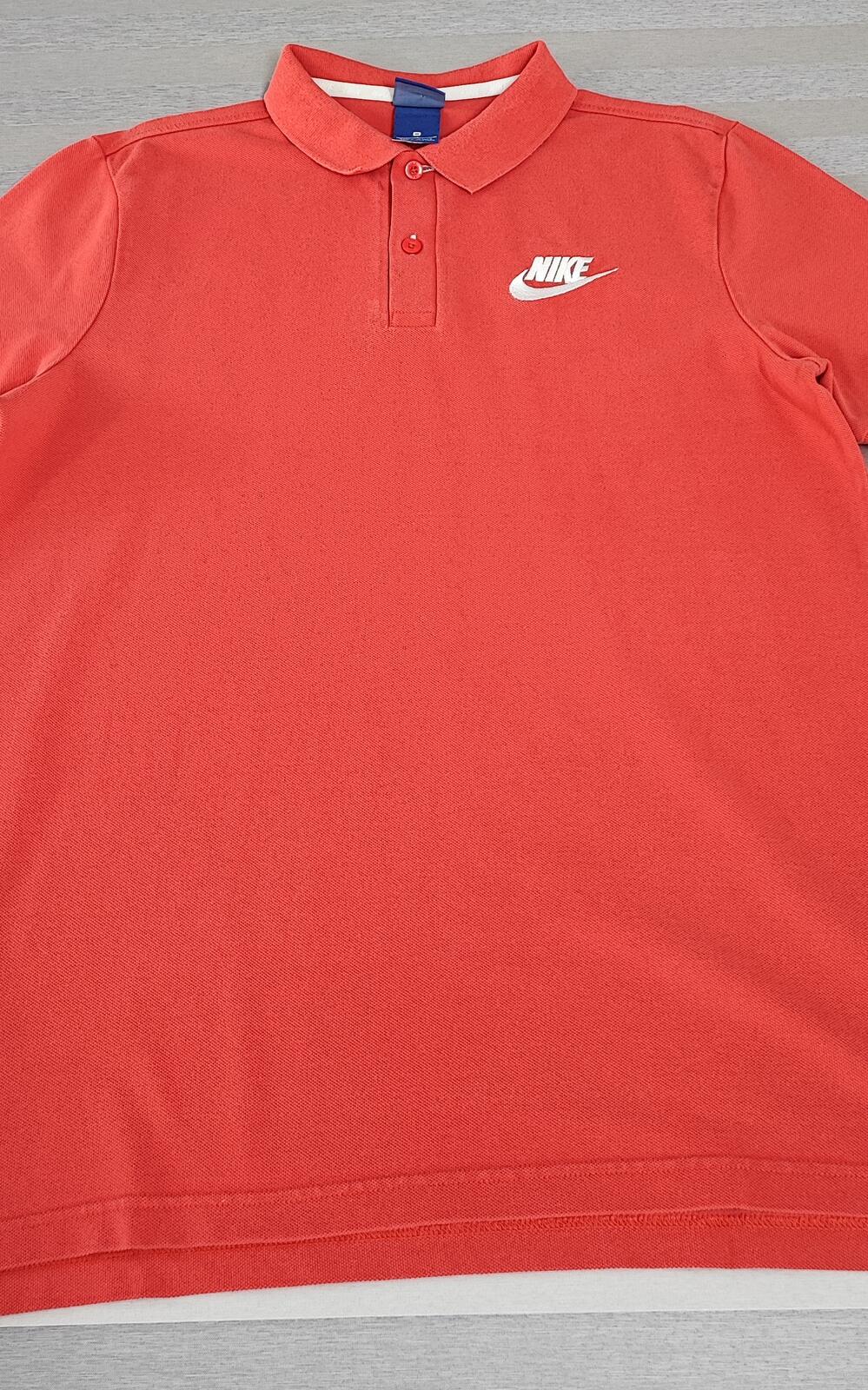 Vintage Nike Embroidered Swoosh Polo Shirt Red Retro 90s Men's Size Medium M