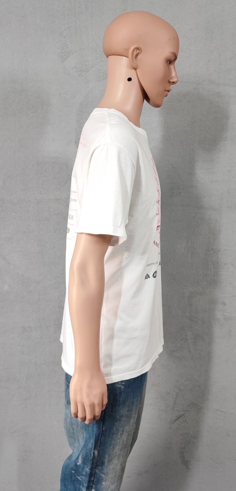Vintage 2010 Race Cure Graphic T-Shirt White Retro Y2K Men's Size Large L