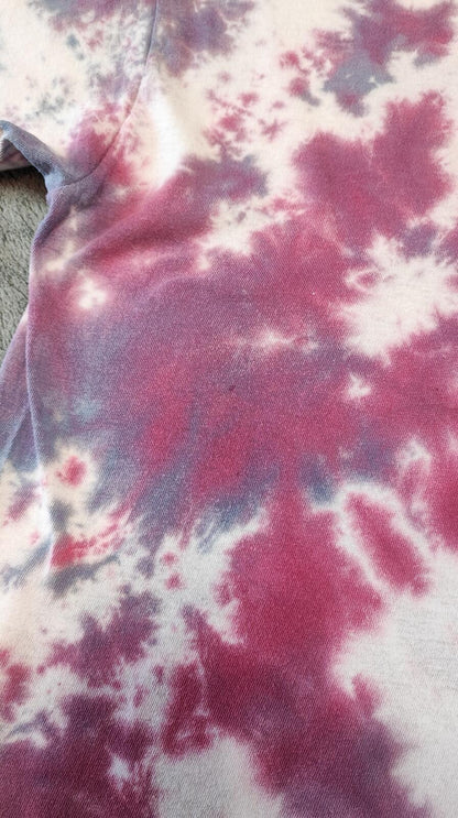 Vintage Hanes Tie Dye Graphic T-Shirt White Purple Retro 90s Men's Size Medium