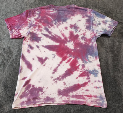 Vintage Hanes Tie Dye Graphic T-Shirt White Purple Retro 90s Men's Size Medium