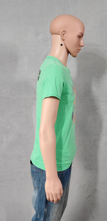 Vintage 2013 Charity Walk Green Graphic T-Shirt Retro Y2K Men's Size Small S