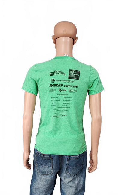 Vintage 2013 Charity Walk Green Graphic T-Shirt Retro Y2K Men's Size Small S