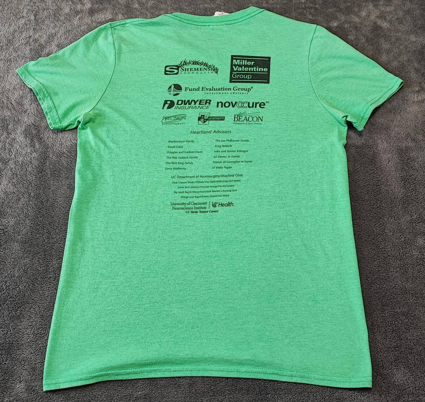 Vintage 2013 Charity Walk Green Graphic T-Shirt Retro Y2K Men's Size Small S