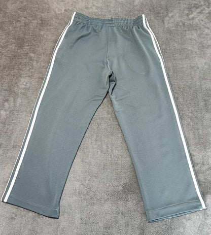 Vintage Adidas Plain Grey Embroidered Logo Tracksuit Bottoms Joggers Men Size S