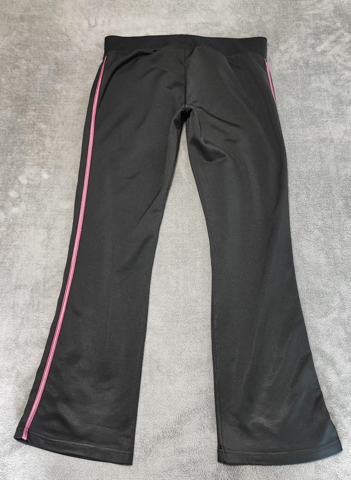 Vintage Nike Plain Black Logo Tracksuit Bottoms Joggers Women XXL