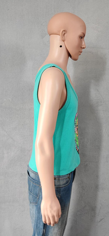 Vintage Ocean Pacific OP Surf Vest Tank Top Faded Green Men's Size S