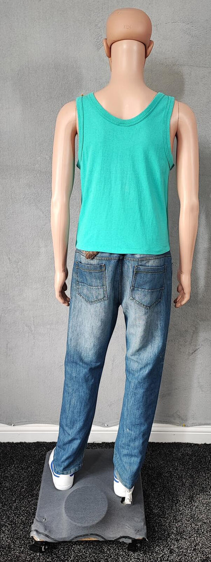 Vintage Ocean Pacific OP Surf Vest Tank Top Faded Green Men's Size S