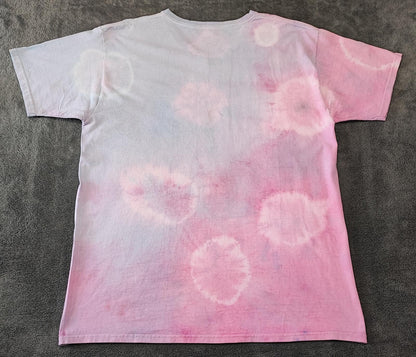 Vintage Fruit of the Loom Tie Dye Graphic T-Shirt Pink Retro 90s Men's Size L