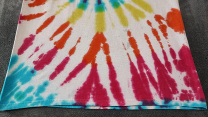 Vintage Obey Tie Dye Graphic T-Shirt Multicoloured Retro Y2K Men's Size Medium M