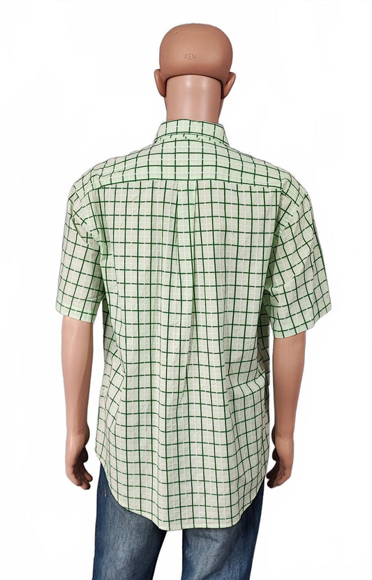 Vintage Tommy Hilfiger Short Sleeve Shirt Mint Light Green Casual Men's Size XL