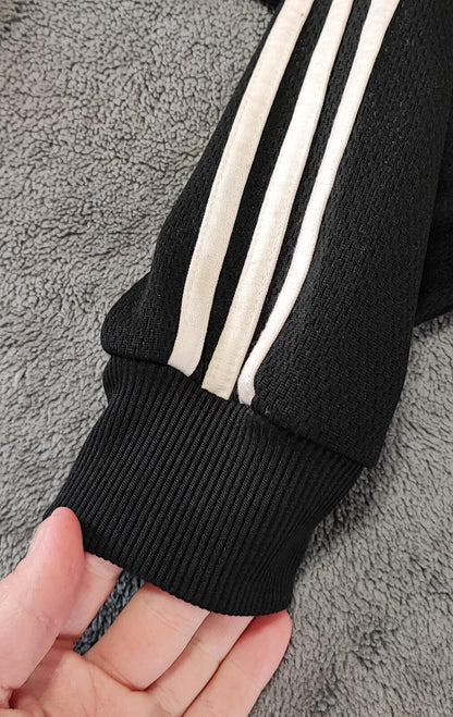 Vintage Adidas Track Jacket Black White Cyan Men's Size XL
