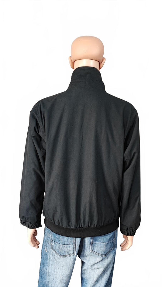 Vintage Columbia Plain Faded Black Fleece Lined Bomber Jacket Men Size Large