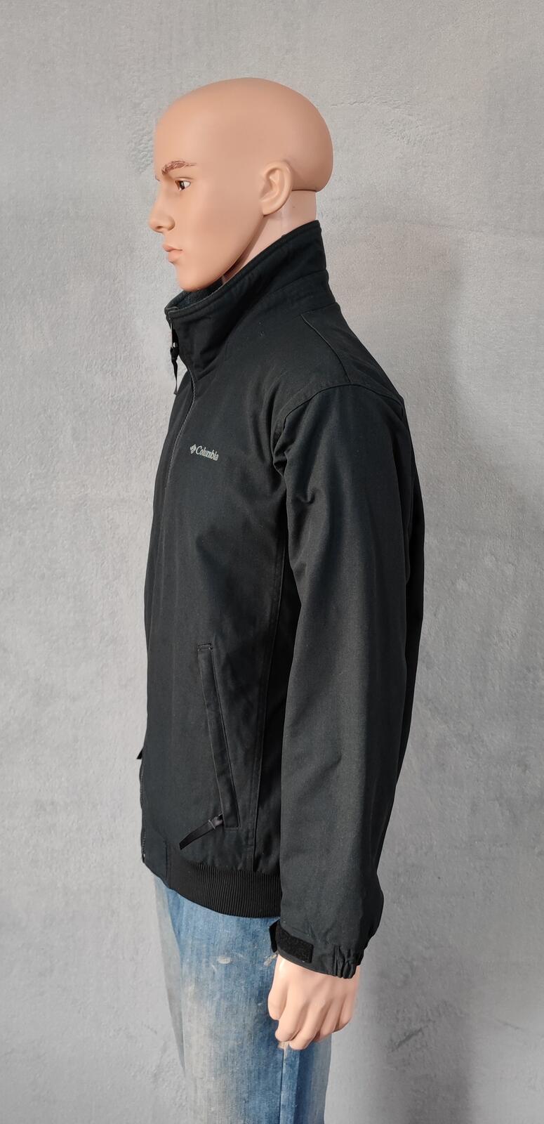 Vintage Columbia Plain Faded Black Fleece Lined Bomber Jacket Men Size Large