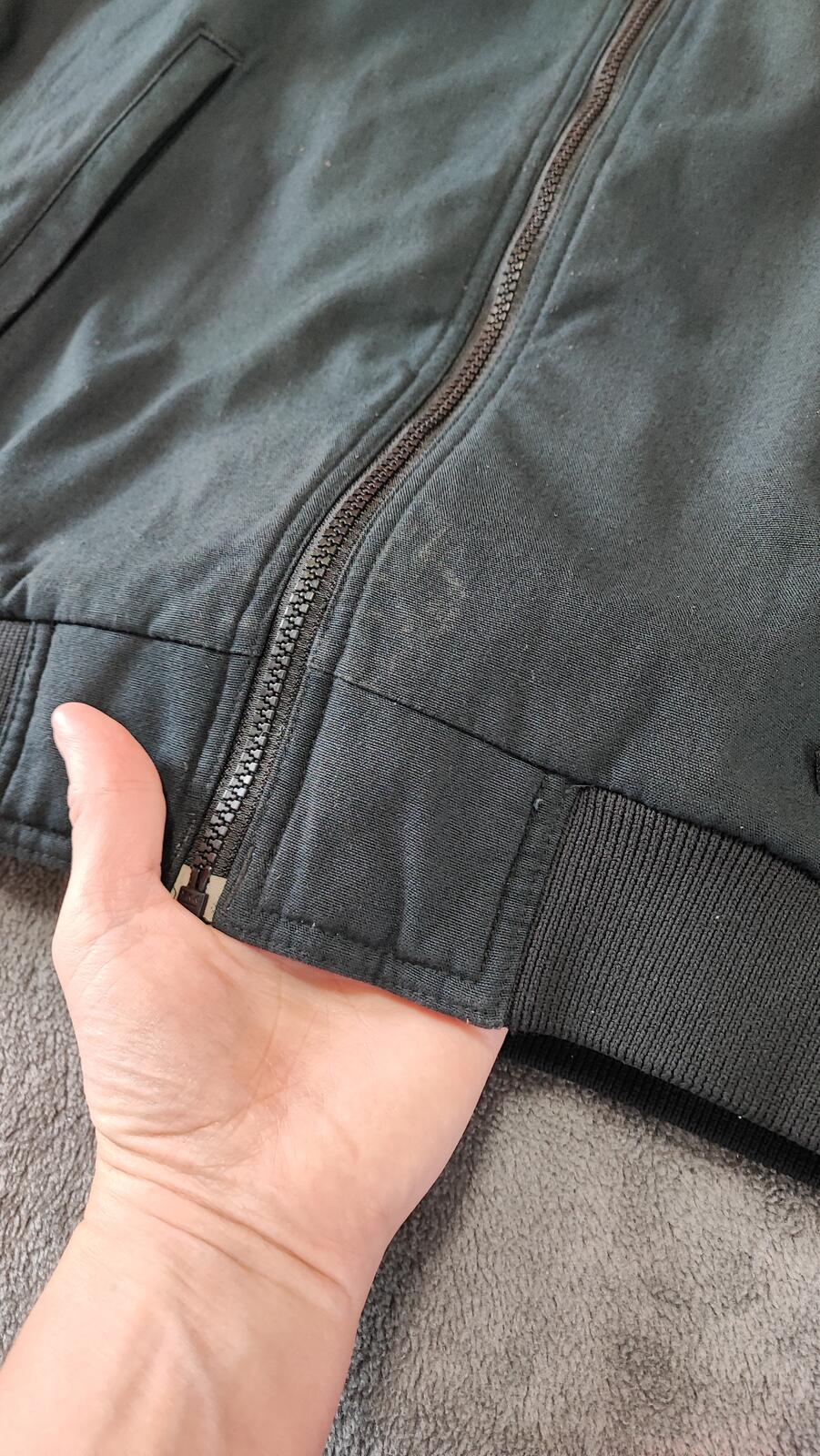 Vintage Columbia Plain Faded Black Fleece Lined Bomber Jacket Men Size Large