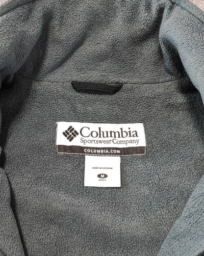 Vintage Columbia Plain Faded Black Fleece Lined Bomber Jacket Men Size Large