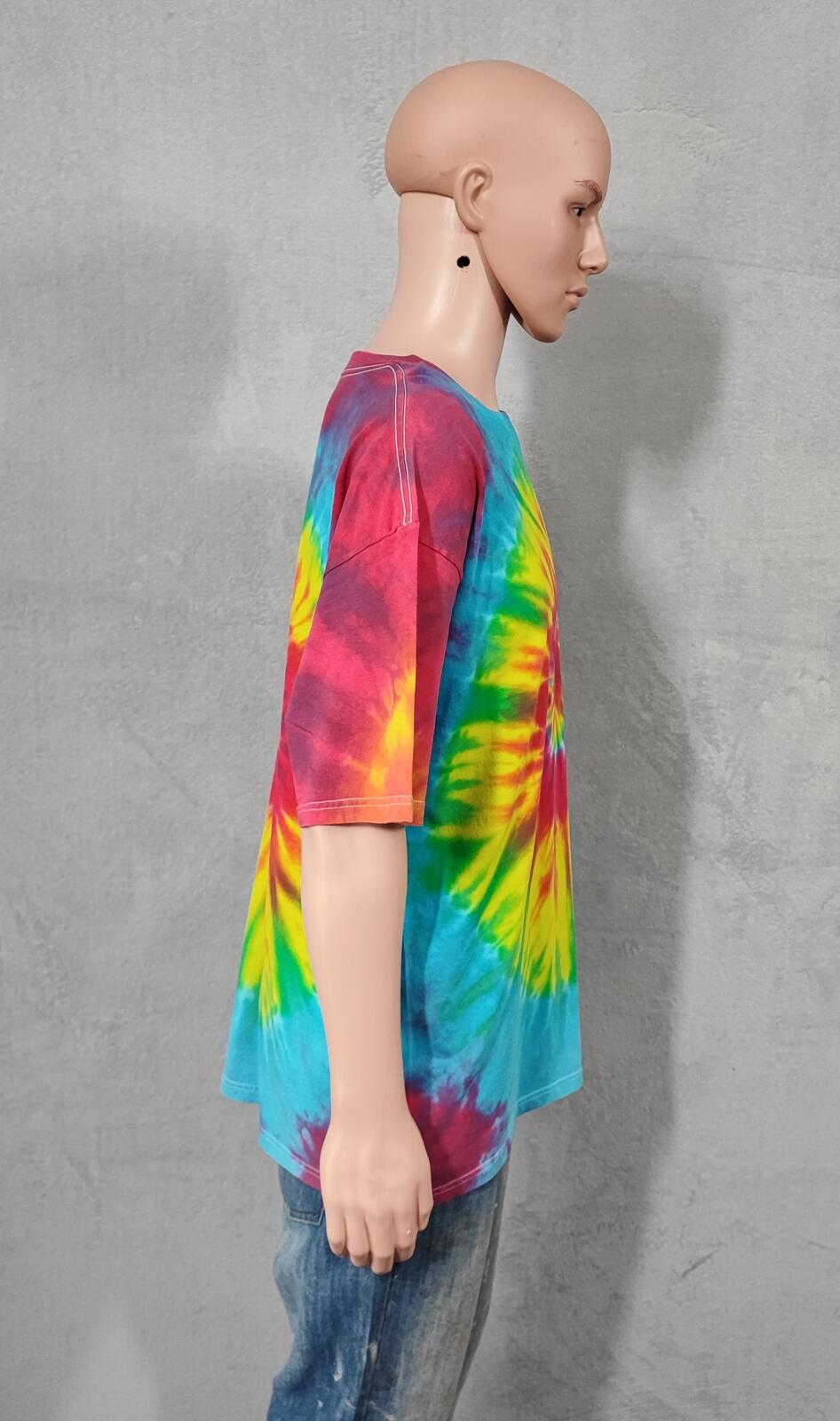 Vintage Delta Pro Weight Rainbow Spiral Tie Dye T-Shirt Men's Size XL