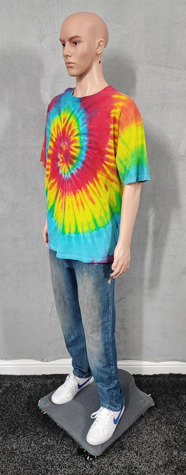 Vintage Delta Pro Weight Rainbow Spiral Tie Dye T-Shirt Men's Size XL