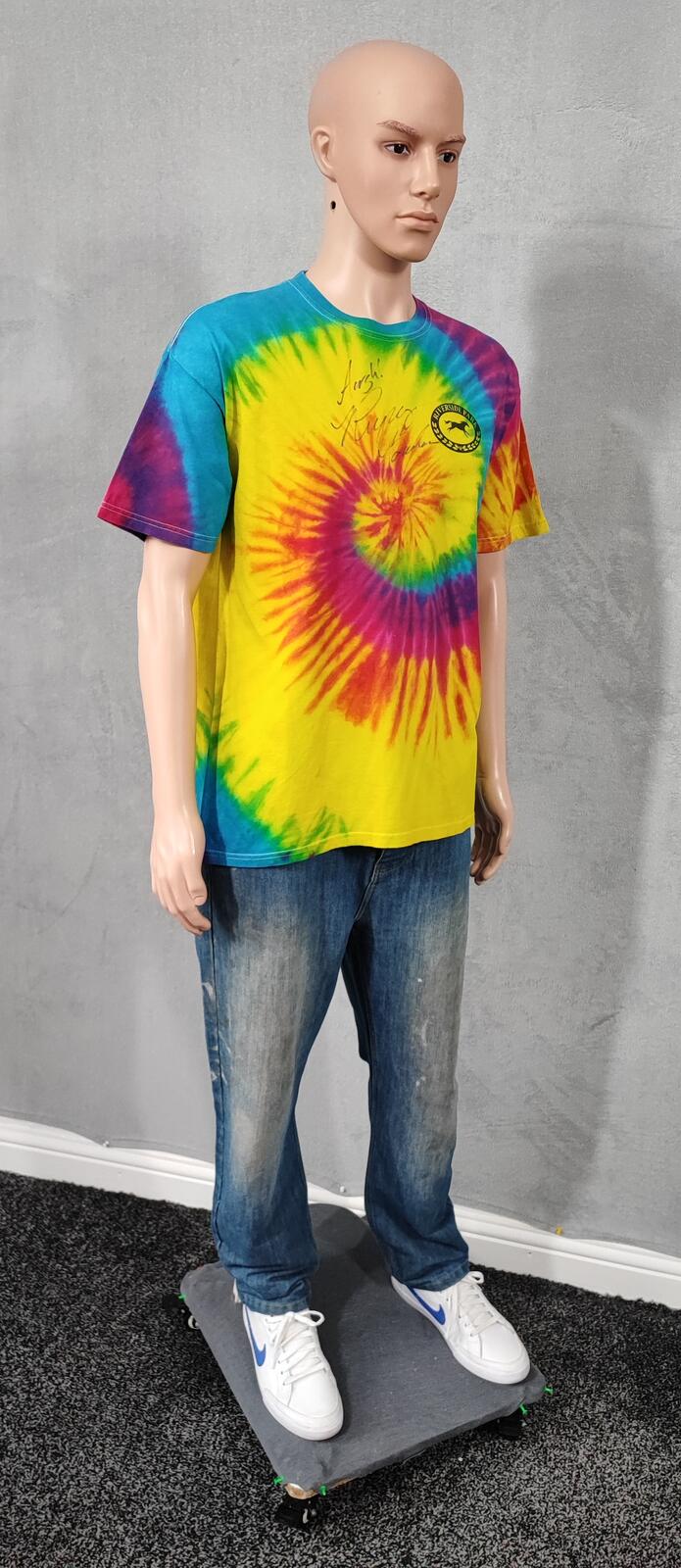 Vintage 2009 Music Festival Tie Dye T-Shirt Multicoloured Retro Y2K Men's Size M