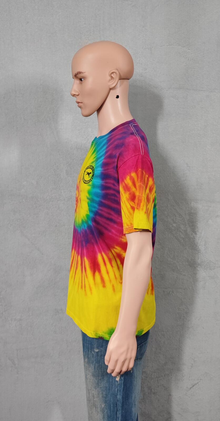 Vintage 2009 Music Festival Tie Dye T-Shirt Multicoloured Retro Y2K Men's Size M