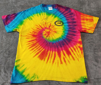 Vintage 2009 Music Festival Tie Dye T-Shirt Multicoloured Retro Y2K Men's Size M