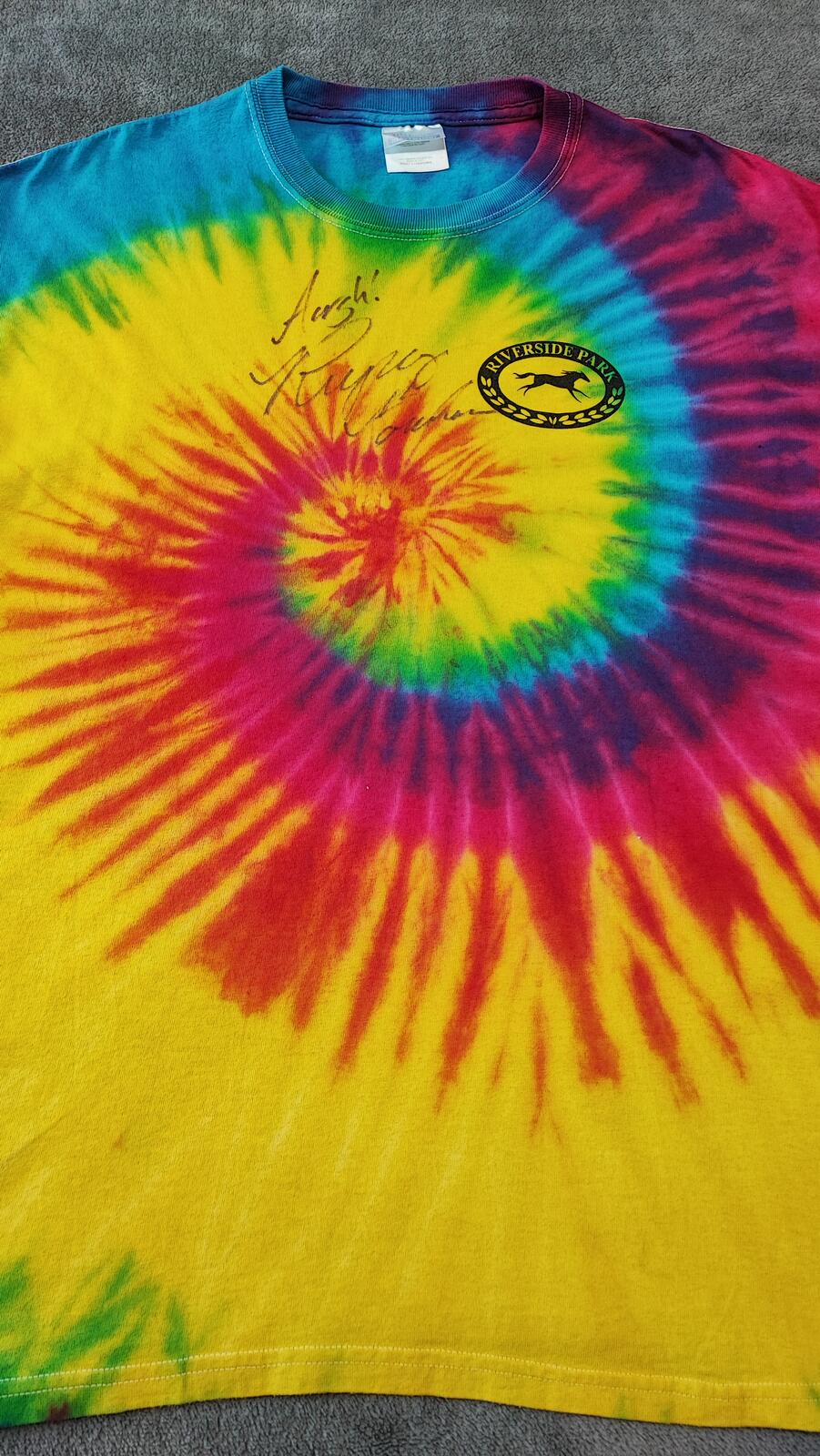 Vintage 2009 Music Festival Tie Dye T-Shirt Multicoloured Retro Y2K Men's Size M