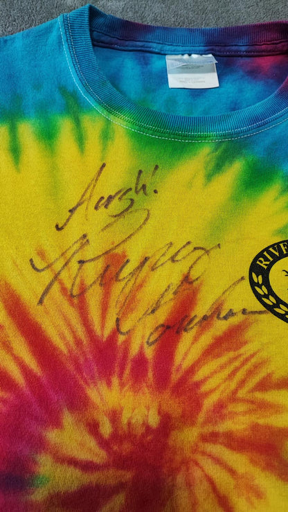 Vintage 2009 Music Festival Tie Dye T-Shirt Multicoloured Retro Y2K Men's Size M