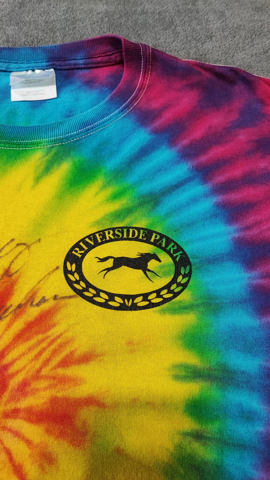 Vintage 2009 Music Festival Tie Dye T-Shirt Multicoloured Retro Y2K Men's Size M