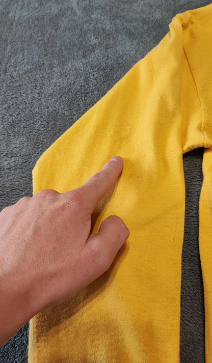 Vintage Nike Hoops League Graphic Long Sleeve T-Shirt Yellow Men's Size Medium
