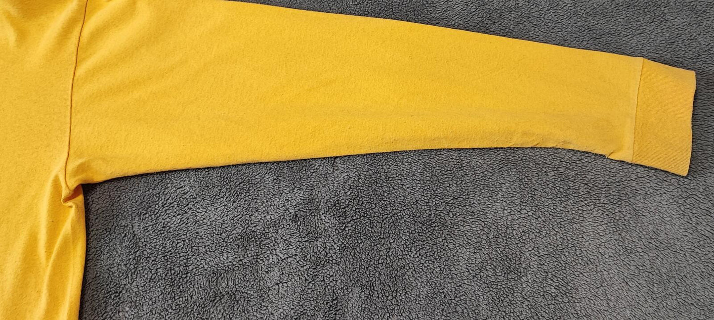 Vintage Nike Hoops League Graphic Long Sleeve T-Shirt Yellow Men's Size Medium