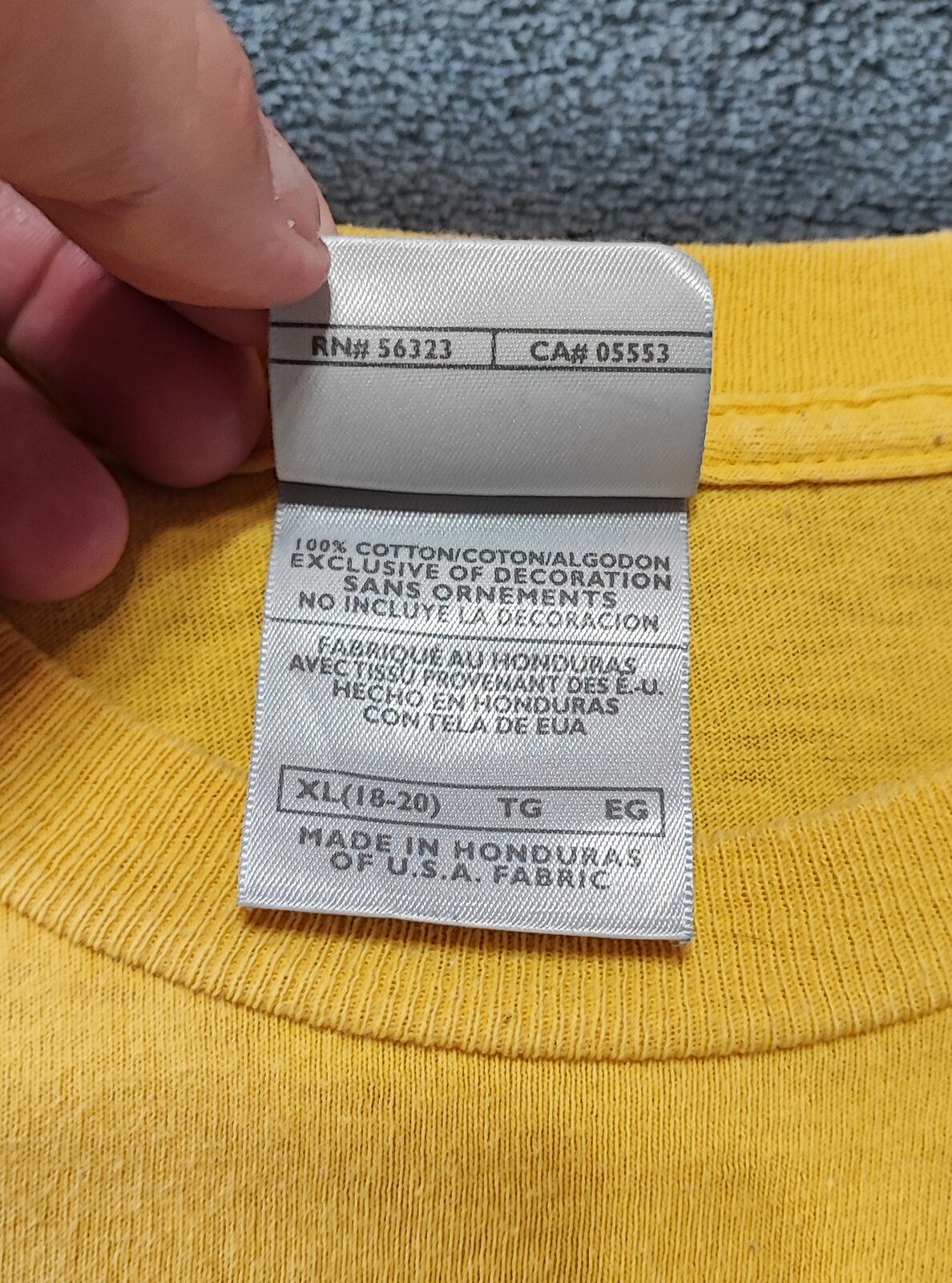 Vintage Nike Hoops League Graphic Long Sleeve T-Shirt Yellow Men's Size Medium